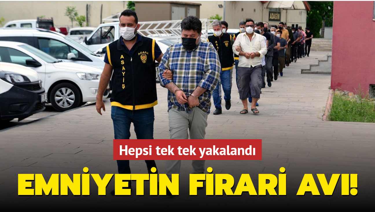 eitli sulardan hkml bulunan 22 firari Adana'da yakaland