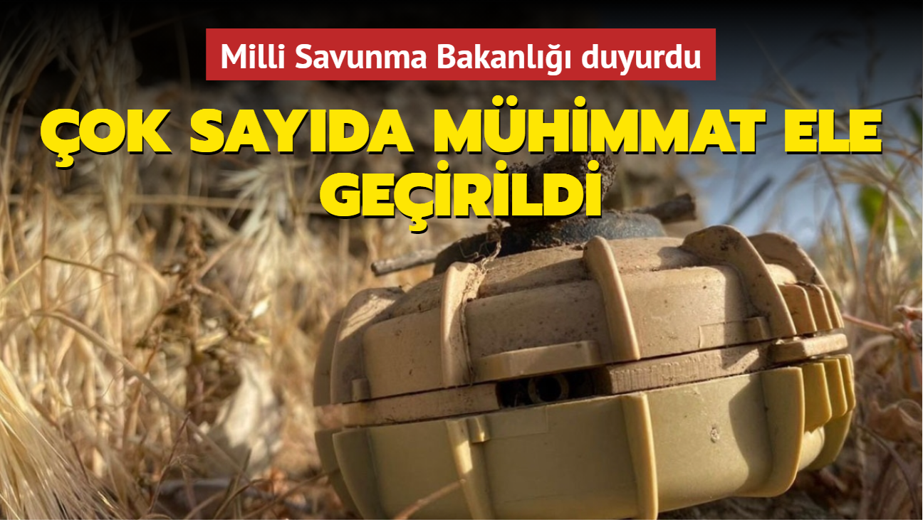 MSB duyurdu: Terr rgt PKK'ya ait ok sayda mhimmat ele geirildi