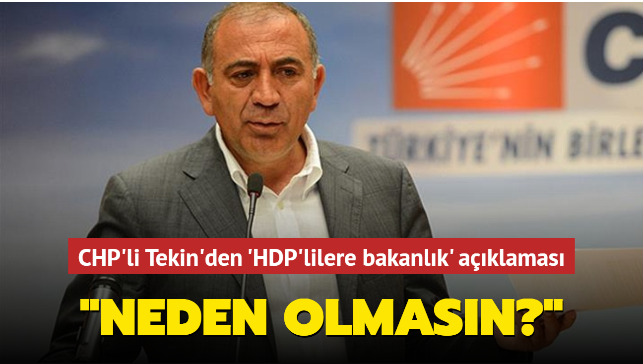 CHP'li Grsel Tekin'den HDP'ye destek: Neden bakanlk yapmasn"