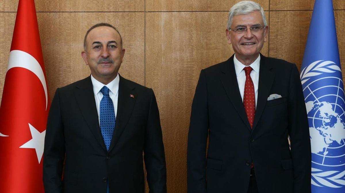 Bakan Çavuşoğlu BM Genel Kurul Başkanı Volkan Bozkır'la görüştü: "Fark yaratıyor"