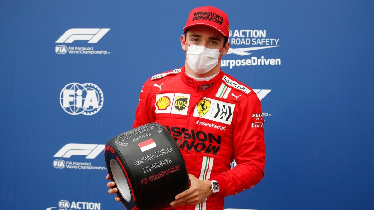 Charles Leclerc, F1 Monako Grand Prix'sinde pole pozisyonunun sahibi oldu