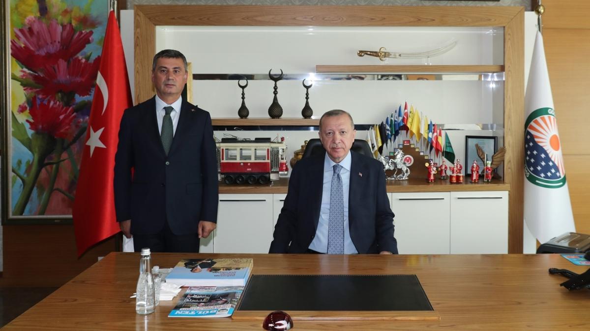 Bakan Erdoan Glba Belediyesi'ni ziyaret etti