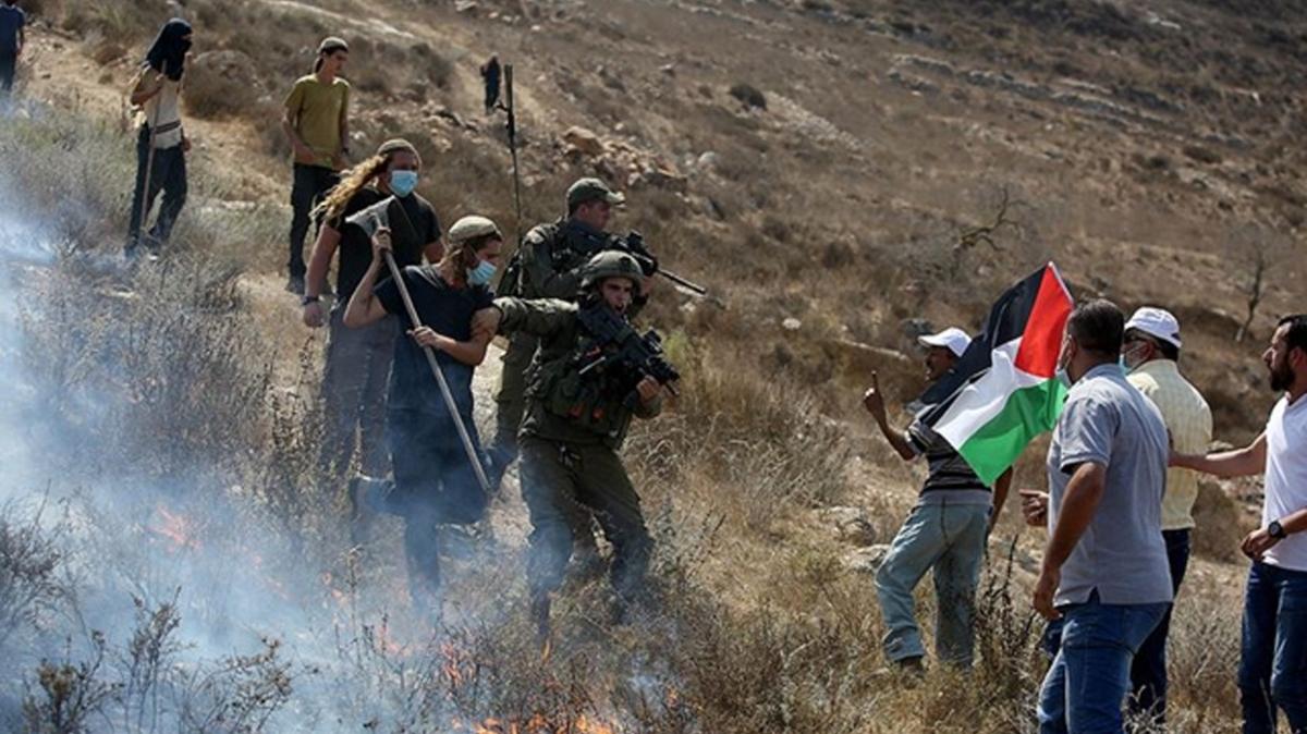 galci Yahudi yerleimciler Filistin halkna saldrmaya devam ediyor