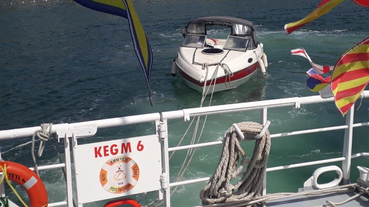 Marmara Denizi'nde srklenen tekne kurtarld