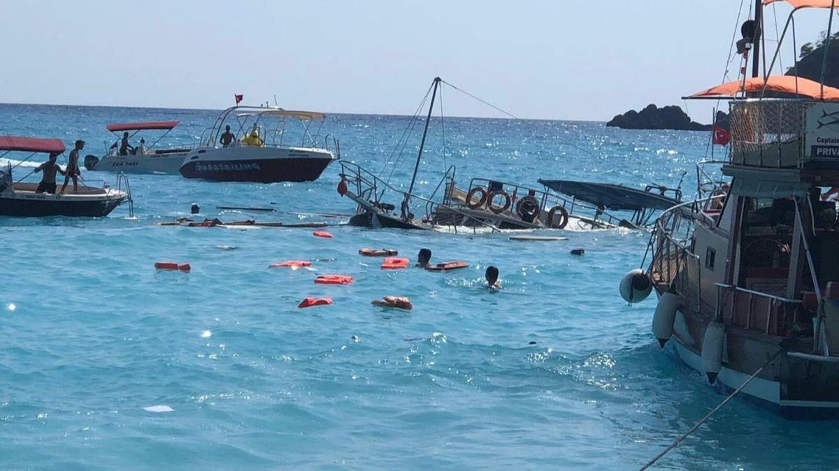 Son dakika haberi: Fethiye'de 38 kiilik tur teknesi batt