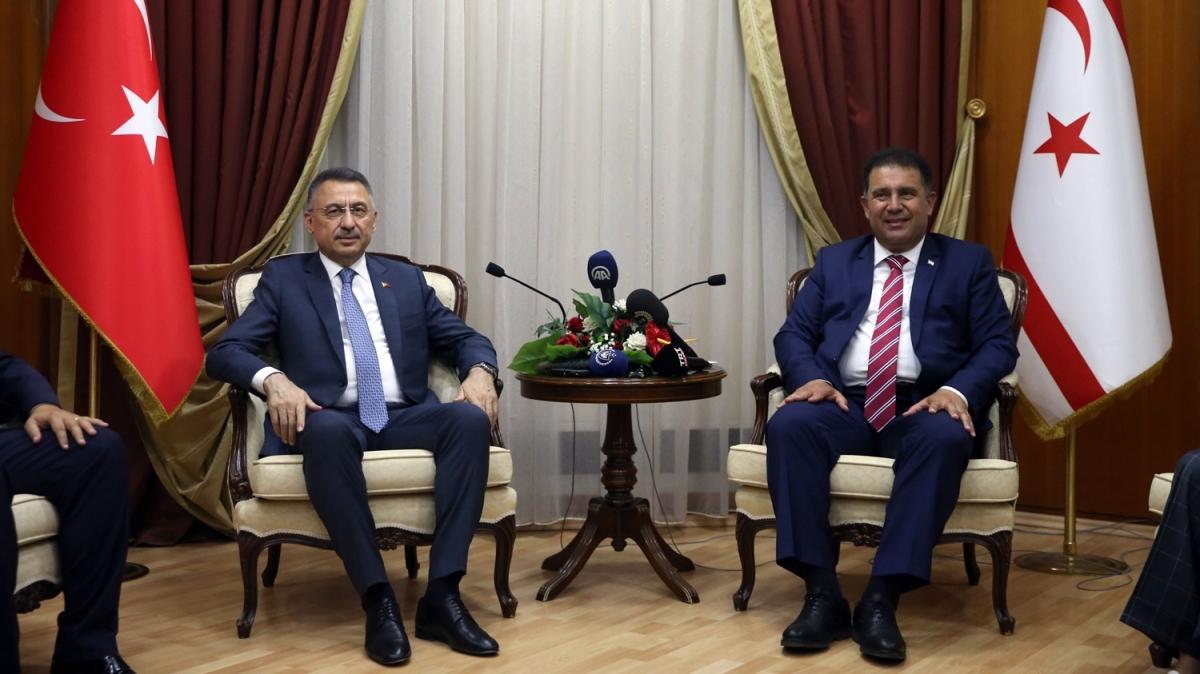 Cumhurbakan Yardmcs Oktay, KKTC Babakan Ersan Saner'i ziyaret etti