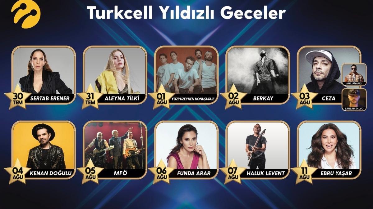 Turkcell'in efsane Yldzl Geceler' konserleri  balyor