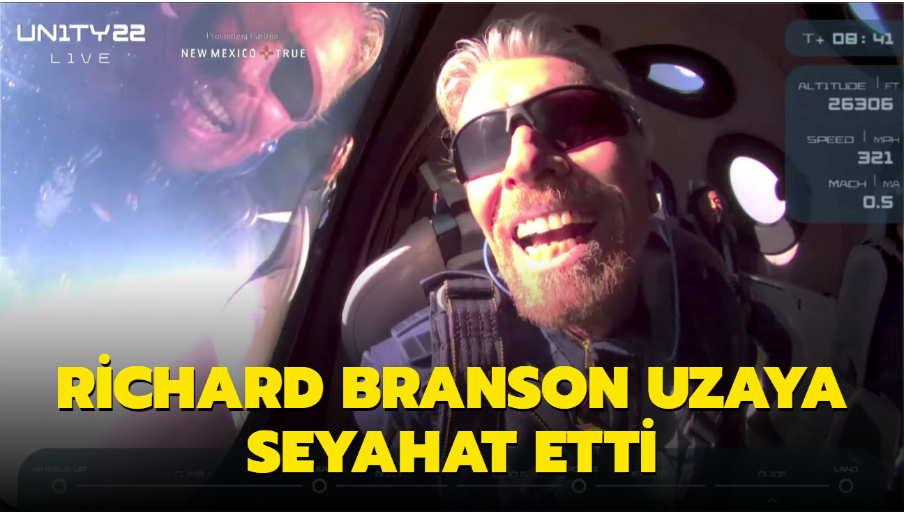ngiliz i insan Richard Branson uzaya seyahat etti