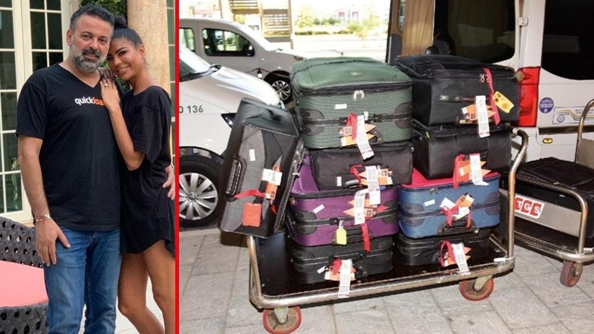 Sreyya Yaln ve ei Ozan Baran, Trkiye'ye 46 bavulla geldi