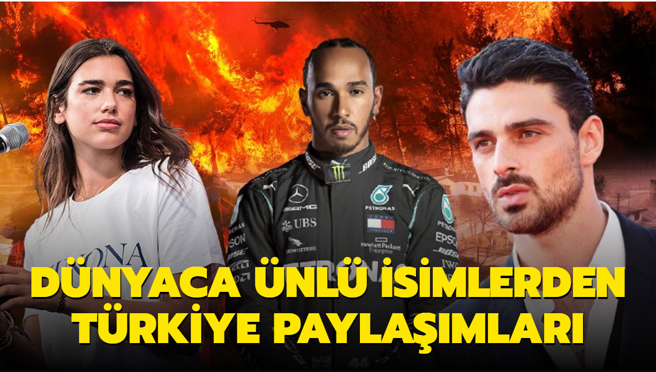 Dua Lipa, Lewis Hamilton ve Michele Morrone'dan Trkiye mesaj: Seninleyiz Trkiye