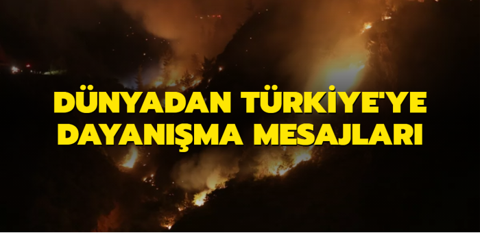 Dnyadan Trkiye'ye dayanma mesajlar