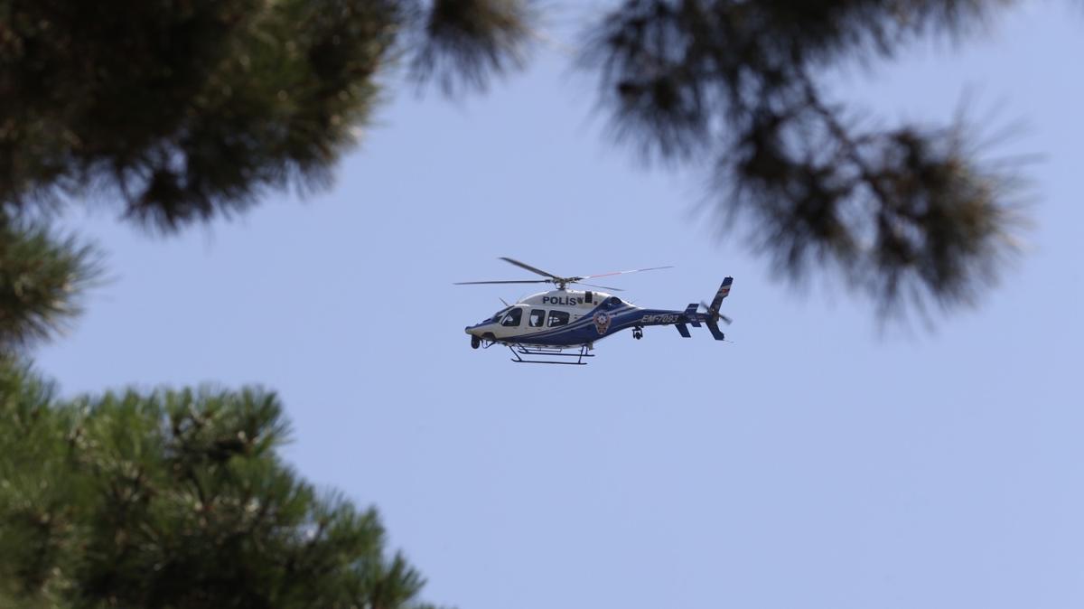 stanbul polisinden orman yangnlarna kar helikopter destekli gvenlik nlemi