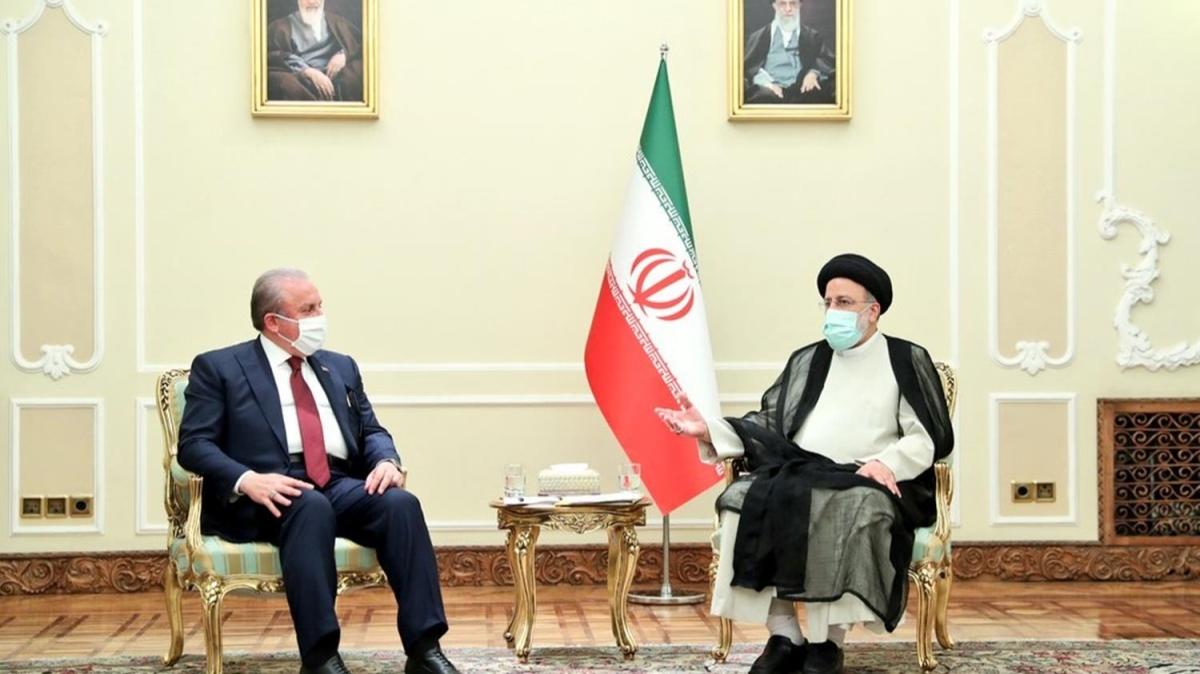TBMM Başkanı Şentop ile İran Cumhurbaşkanı Reisi görüşme gerçekleştirdi
