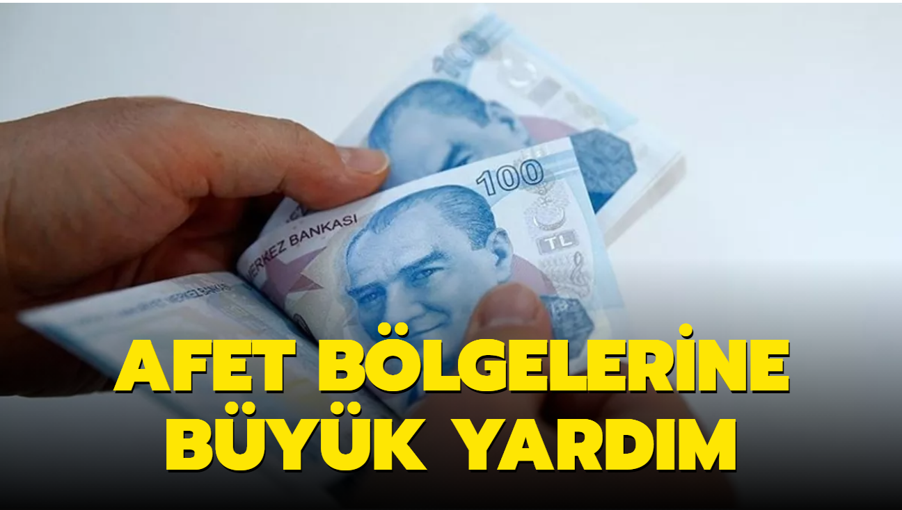 AFAD: Afet blgelerine 72,5 milyon lira nakdi yardm yapld