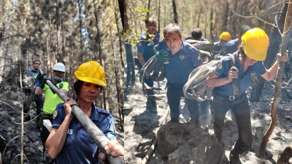 Trk Polis Tekilat'ndan orman yangnlaryla mcadeleye destek