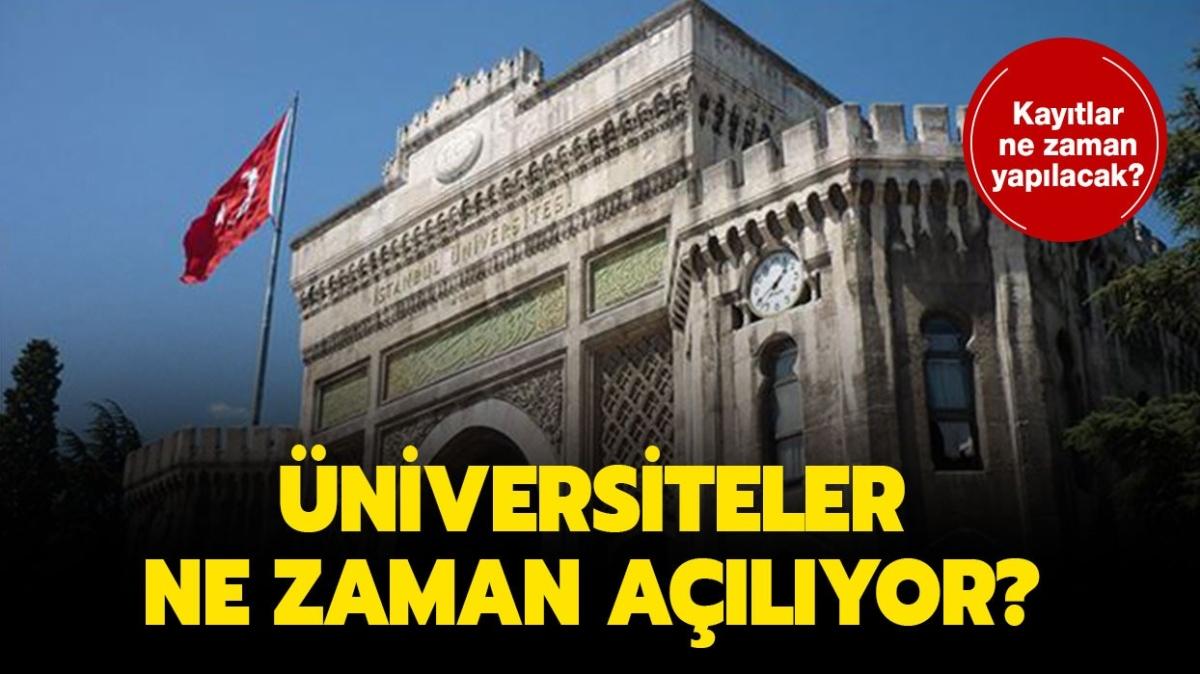 niversite kaytlar ne zaman balyor" 