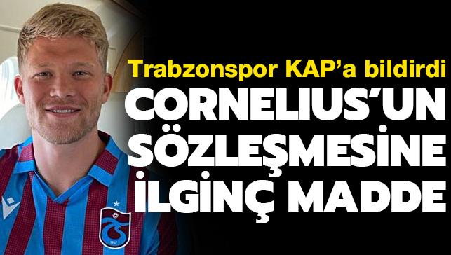 Trabzonspor, Andreas Cornelius'un szleme detaylarn KAP'a bildirdi