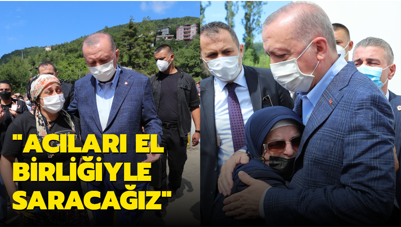 Başkan Erdoğan sel bölgesindeki vatandaşlarla görüştü