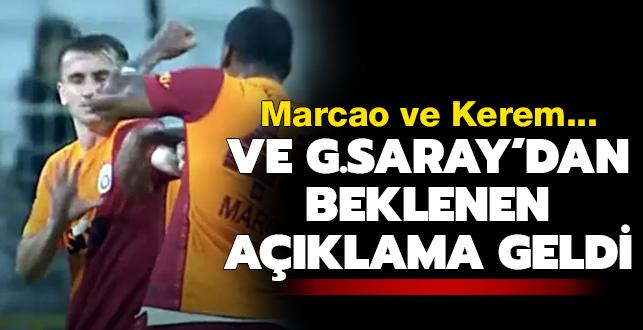 Ve Galatasaray'dan resmi aklama geldi: Marcao ve Kerem Aktrkolu...