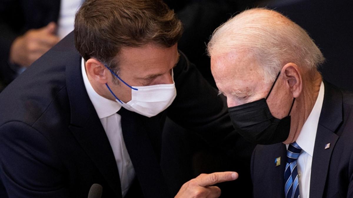 Macron ile Biden'dan Afganistan grmesi