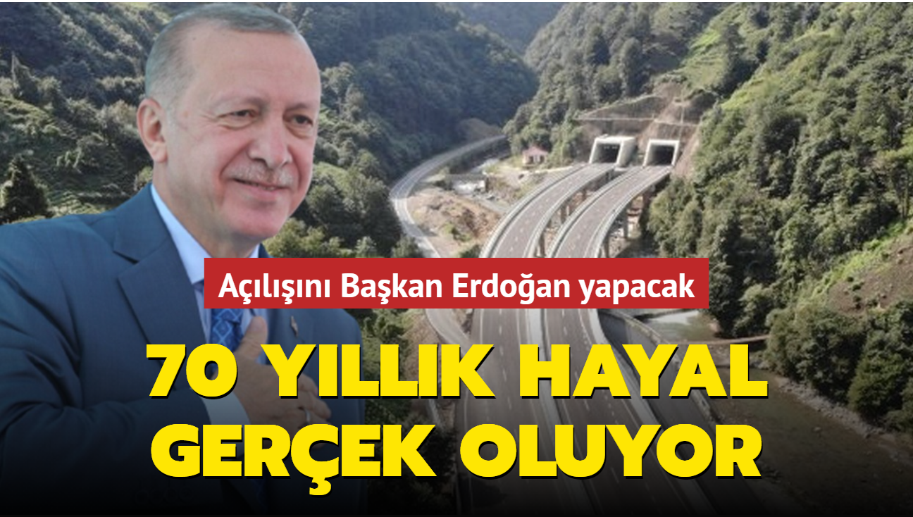 Rize'nin ulam standard yeni yol ve tnellerle ykseliyor: Aln Bakan Erdoan yapacak