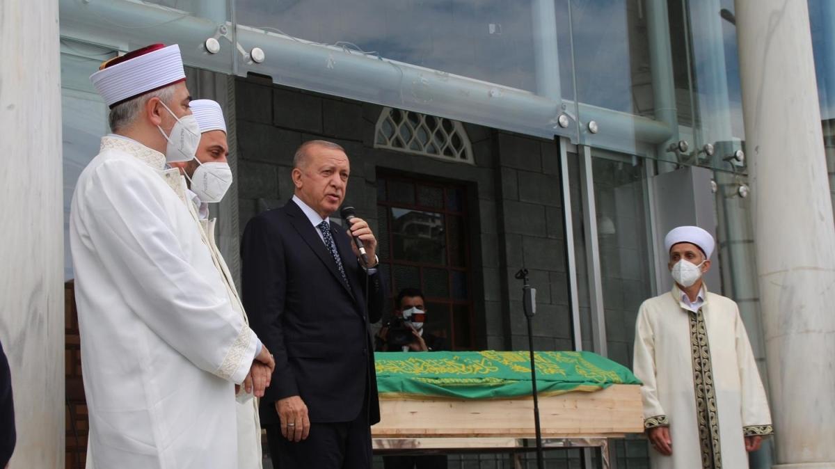 Başkan Erdoğan eski imam Osman Yılmaz'ın cenaze törenine katıldı