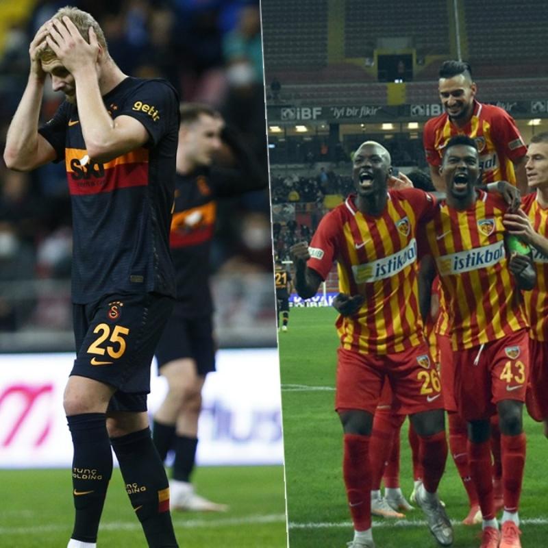 Hezimet! Maç sonucu: Yukatel Kayserispor-Galatasaray: 3-0