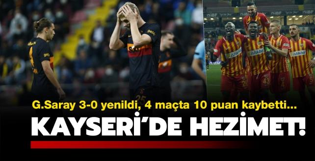 Hezimet! Ma sonucu: Yukatel Kayserispor-Galatasaray: 3-0