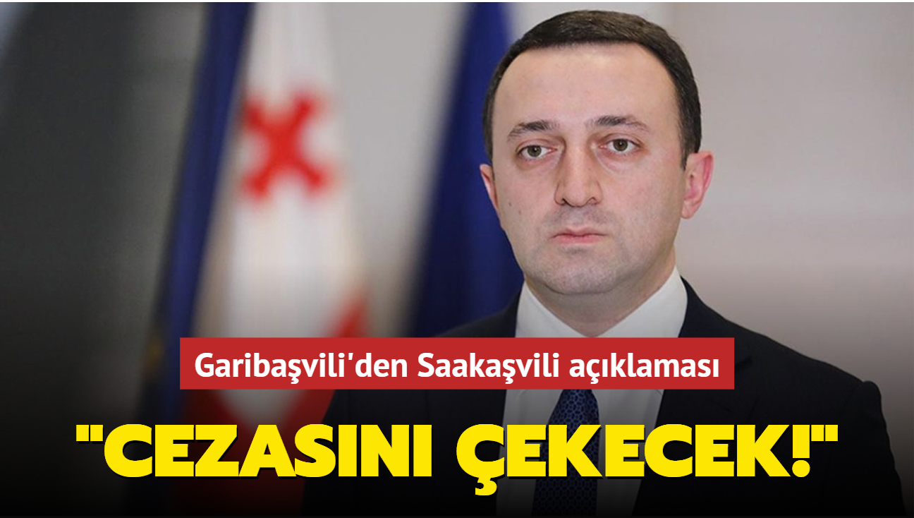 Garibaşvili'den Saakaşvili açıklaması: Cezasını çekecek!