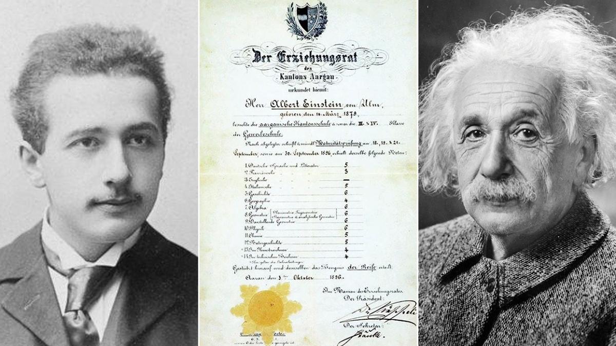 İşte Albert Einstein'ın lise karnesi