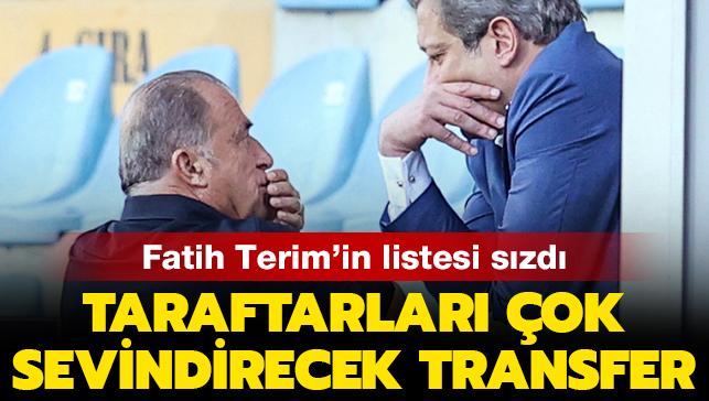 Galatasaray'da taraftarlar ok sevindirecek transfer! Fatih Terim'in listesi szd