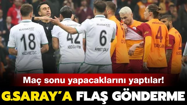 Konyaspor ma sonras Galatasaray'a mesaj gnderdi