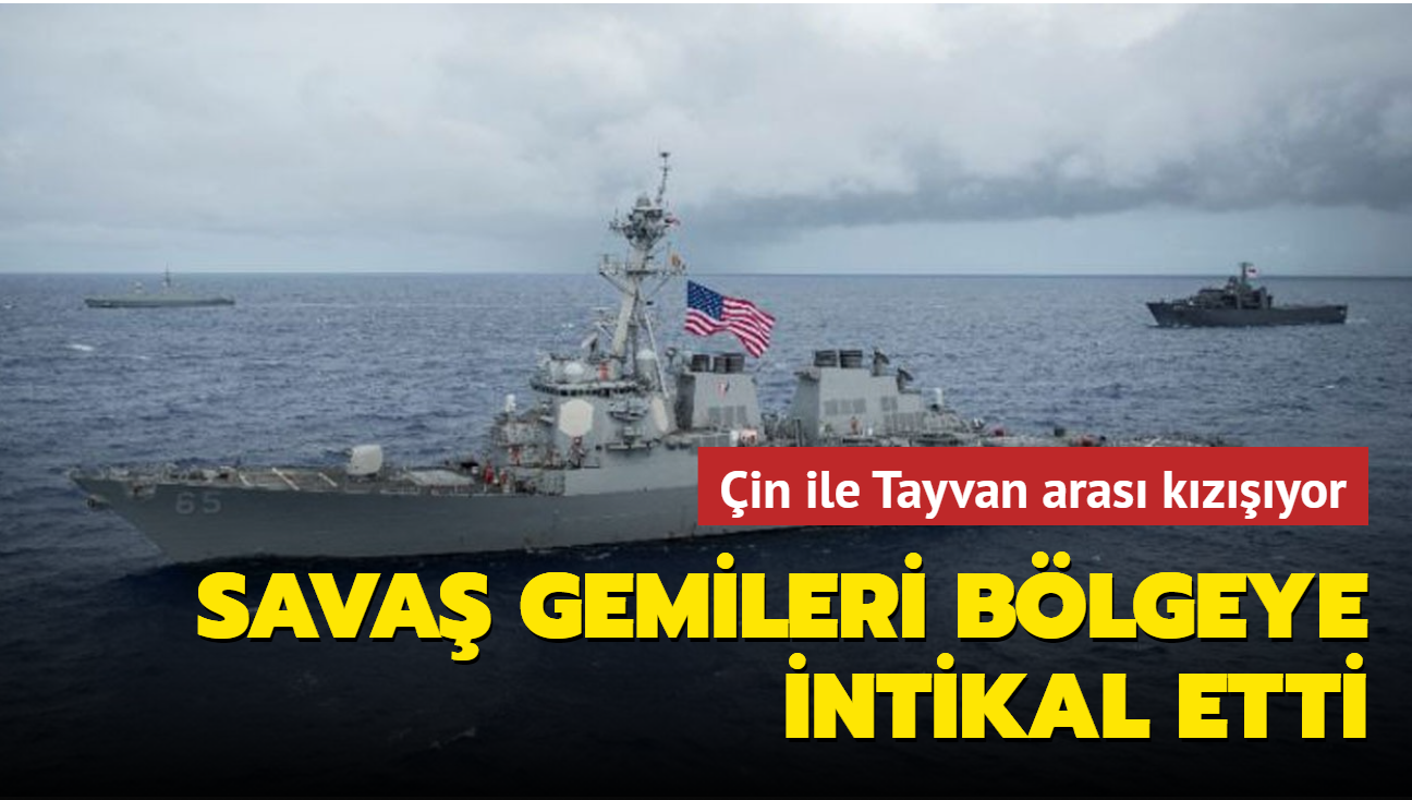 ABD ve Kanada sava gemileri in ve Tayvan arasndaki denize girdi