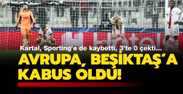 Avrupa, Kartal'a kabus oldu! Ma sonucu: Beikta-Sporting Lizbon: 1-4