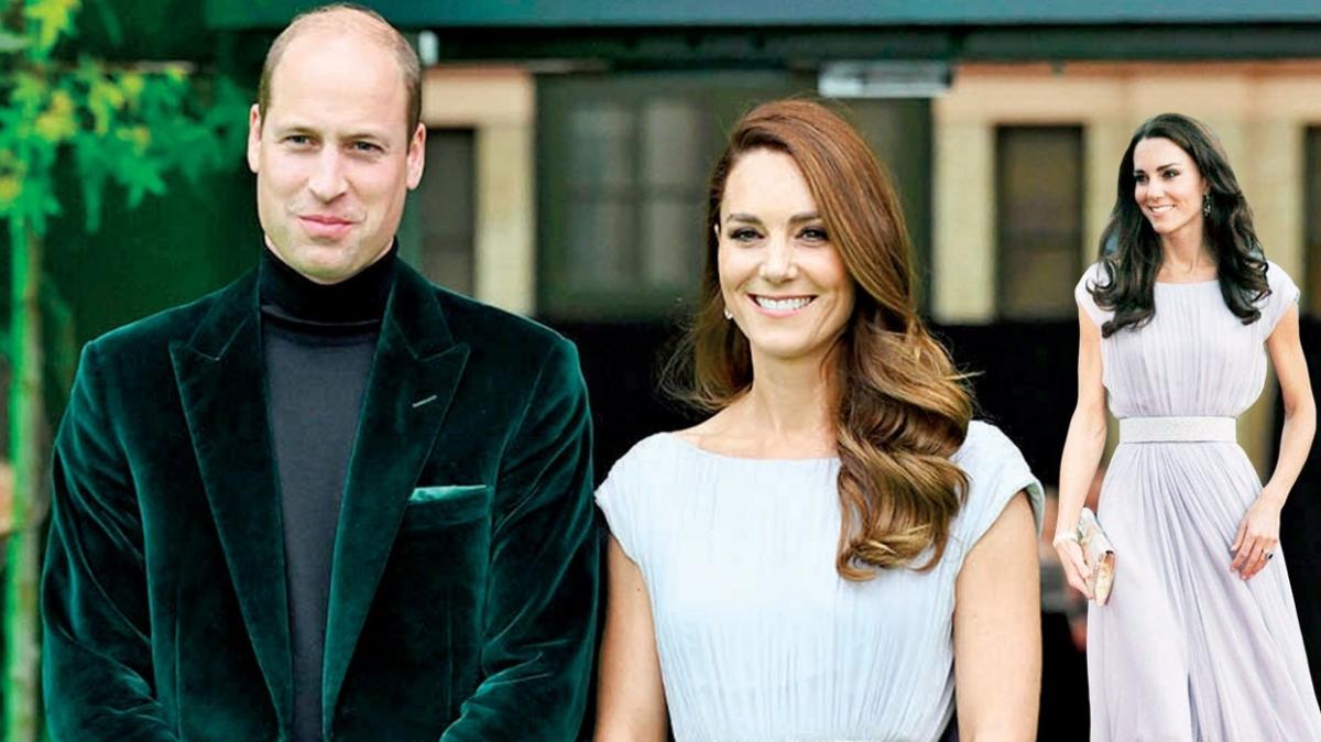 Kate Middleton'dan 10 yllk elbiseyle 'tutumlu' mesaj