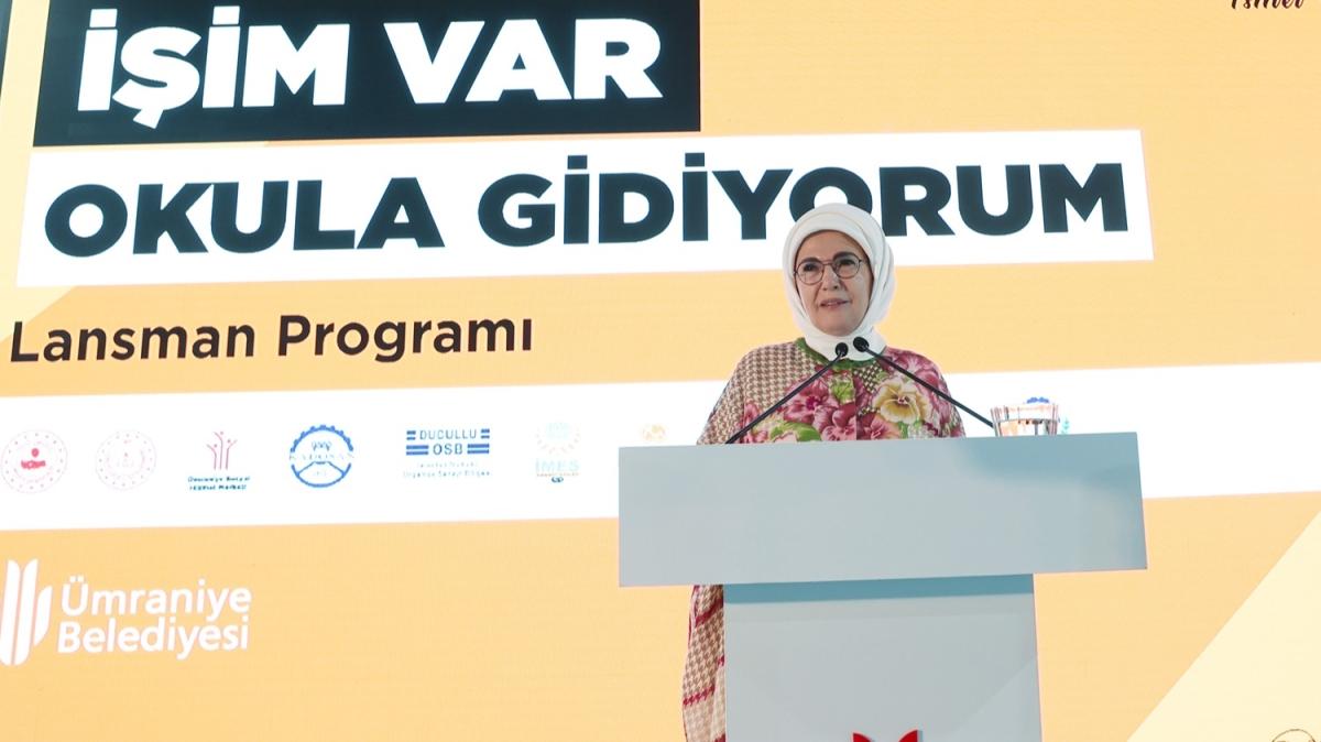 Emine Erdoğan 'İşim Var. Okula Gidiyorum' projesinin tanıtımına katıldı
