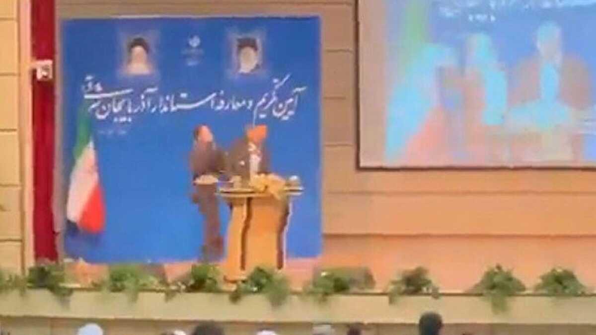 ran'da Dou Azerbaycan valisi olarak atanan Hrrem Rezevi'ye tokatl saldr