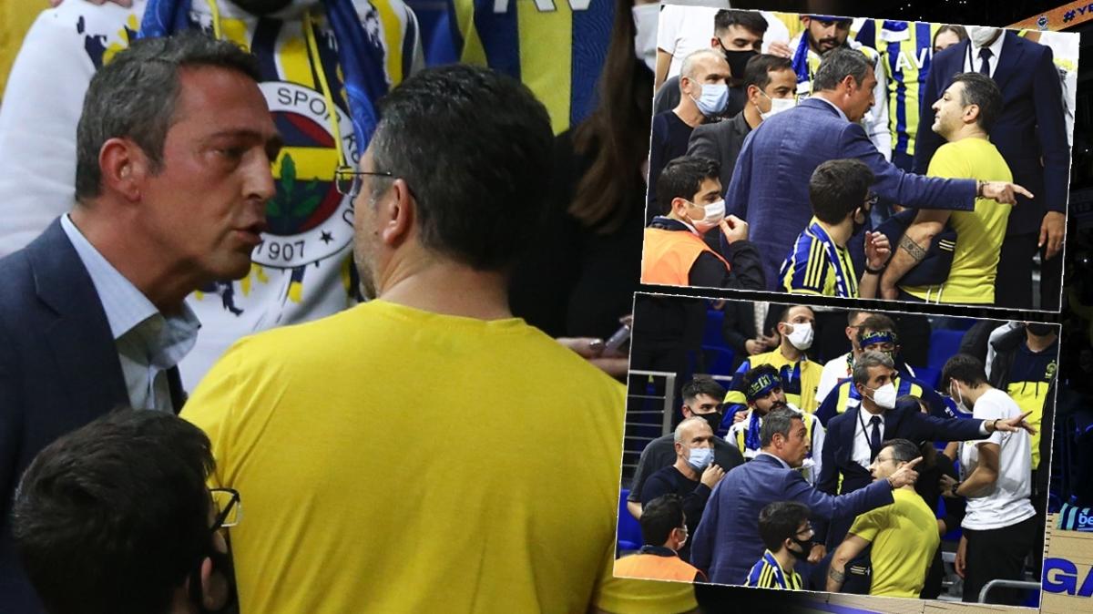 Fenerbahçe Beko maçında sinirler gerildi: Başkan Ali Koç, taraftarların üzerine yürüdü!