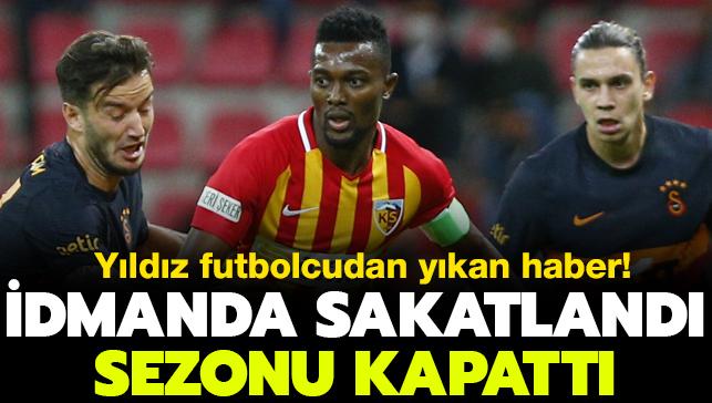 Kayserispor'da sakatlk depremi! Bernard Mensah sezonu kapatt