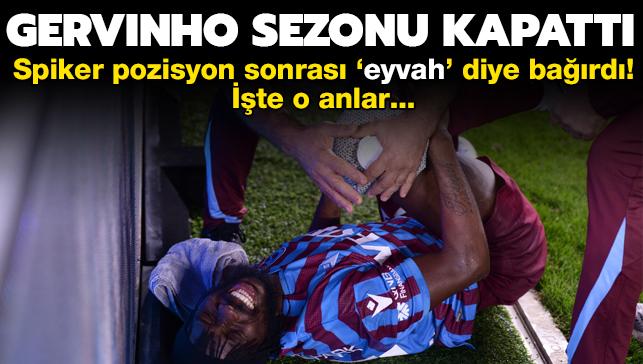 Spiker 'eyvah' diye bard! Trabzonspor'da Gervinho sezonu kapatt m"