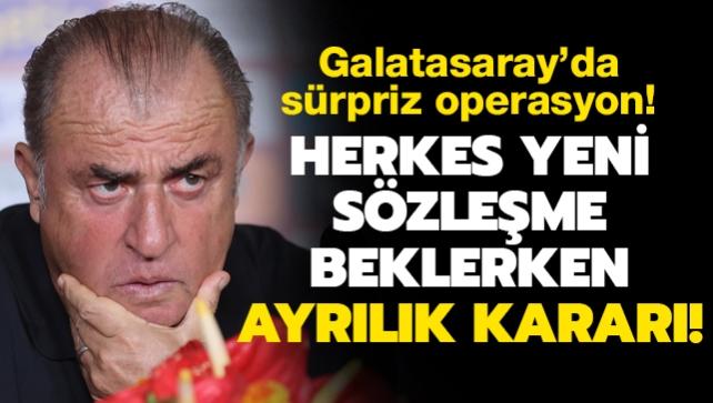Herkes yeni szleme beklerken ayrlk karar! Galatasaray'da Fatih Terim'den srpriz operasyon