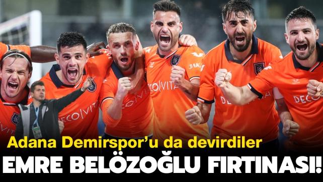 Emre Belzolu 3'te 3 yapt! Ma sonucu: Medipol Baakehir 2-1 Adana Demirspor