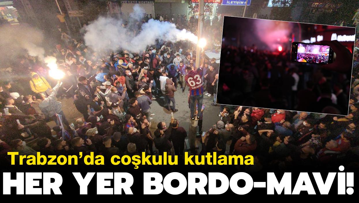 Her yer bordo-mavi! Trabzon'da Beşiktaş galibiyeti sonrası coşkulu kutlama