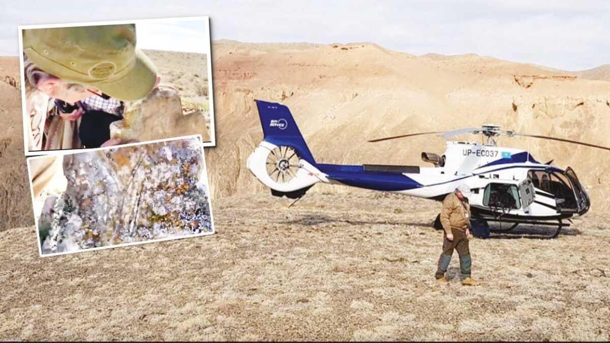 Dirili Erturul ve Kurulu Osman'n nl ynetmeni Metin Gnay buldu! Kazakistan'da ata talar... ift bal kartal simgeleri dikkat ekti