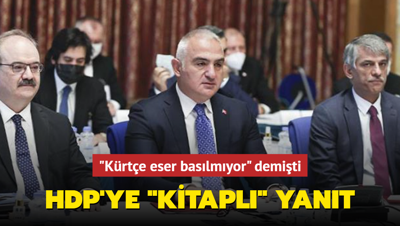 HDP'nin "Bakanlk Krte eser basmyor" szlerine Bakan Ersoy'dan yant