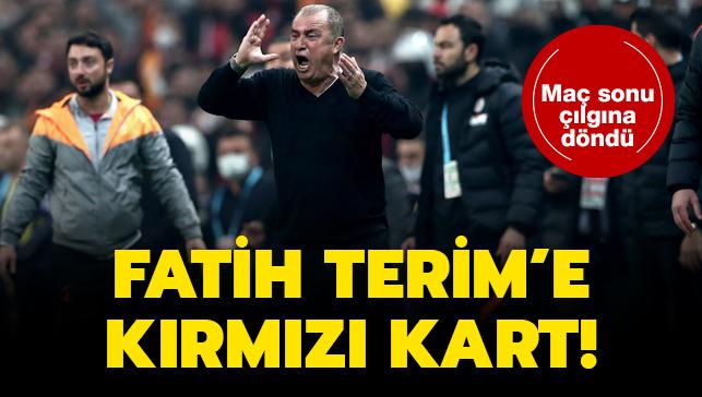 Galatasaray'da Fatih Terim krmz kart grd
