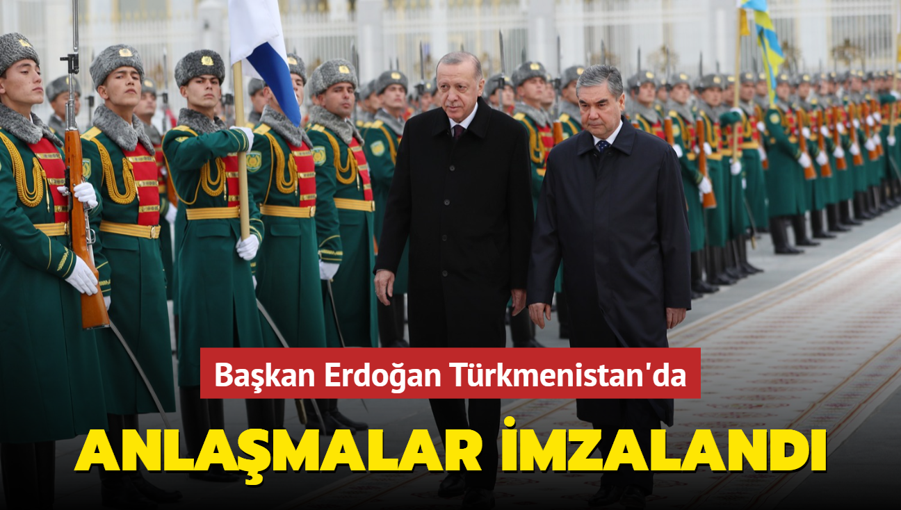 Başkan Erdoğan ve Berdimuhammedov anlaşmaların imza töreninde