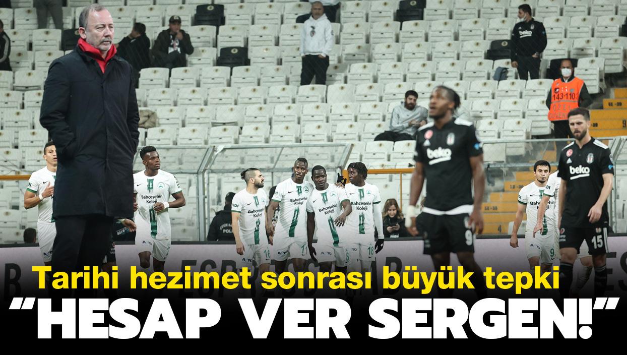 Beşiktaşlı taraftarlardan Sergen Yalçın'a büyük tepki! "Taraftara hesap ver Sergen"