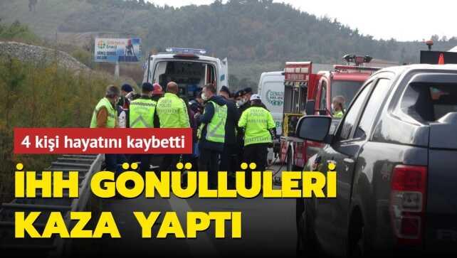 ihh gonulluleri kaza yapti 4 kisi hayatini kaybetti