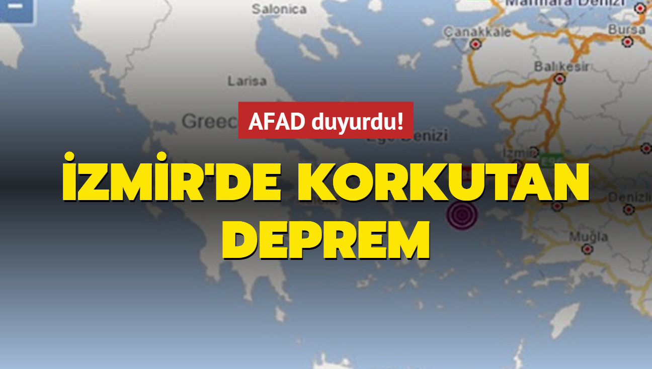 AFAD: İzmir'de 5.1 büyüklüğünde deprem meydana geldi